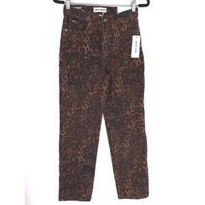 DKNY Women New Jeans Animal‎ Print 27 LAIGHT High Rise Classic Straight DJSB4109